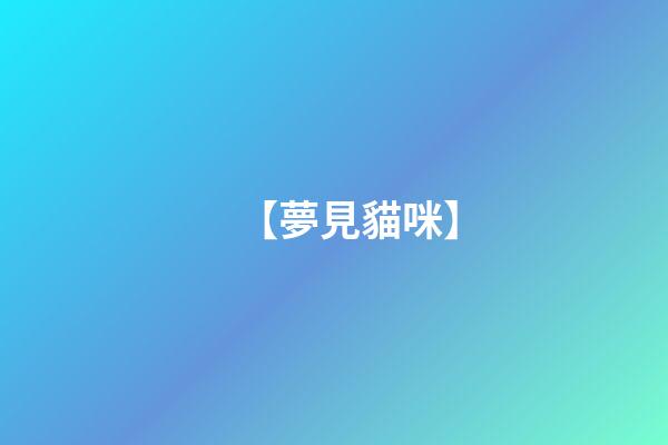 【夢見貓咪】