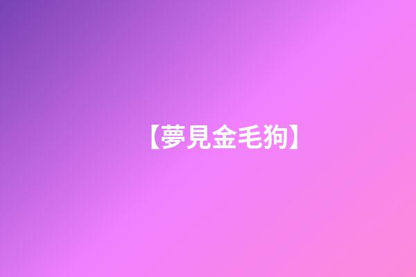 【夢見金毛狗】