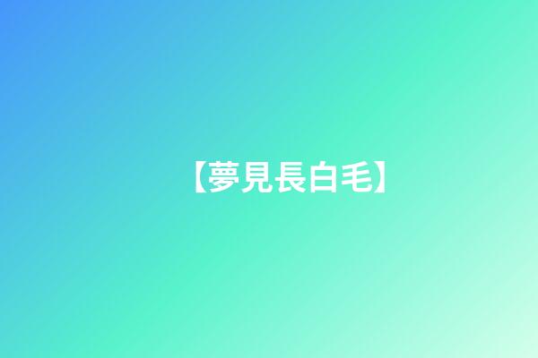 【夢見長白毛】