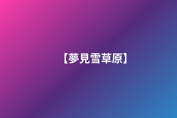 【夢見雪草原】