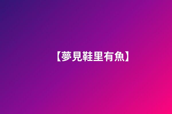 【夢見鞋里有魚】