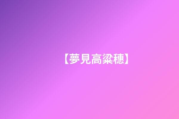 【夢見高粱穗】