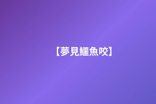 【夢見鱷魚咬】