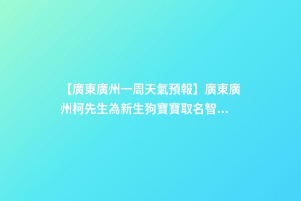 【廣東廣州一周天氣預報】廣東廣州柯先生為新生狗寶寶取名智慧型套餐-第1張-公司起名-玄機派