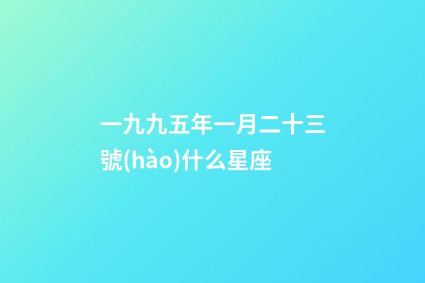 一九九五年一月二十三號(hào)什么星座-第1張-星座運(yùn)勢(shì)-玄機(jī)派