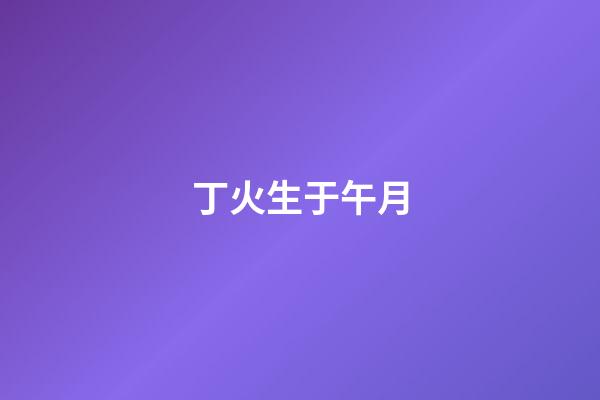 丁火生于午月