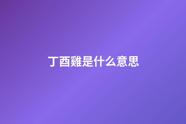 丁酉雞是什么意思