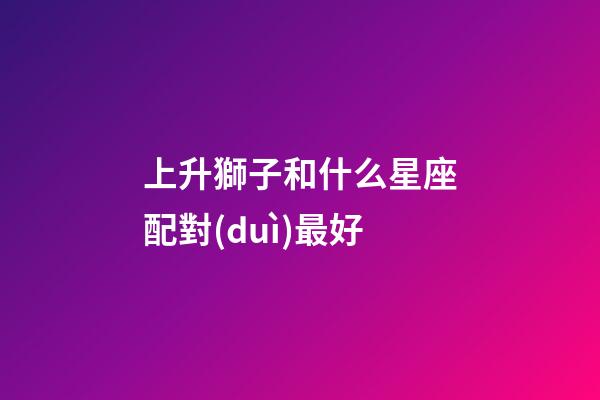 上升獅子和什么星座配對(duì)最好-第1張-星座運(yùn)勢(shì)-玄機(jī)派