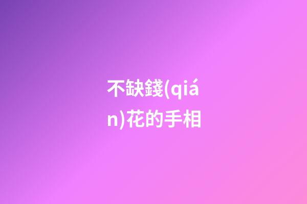 不缺錢(qián)花的手相