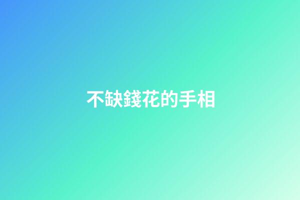 不缺錢花的手相