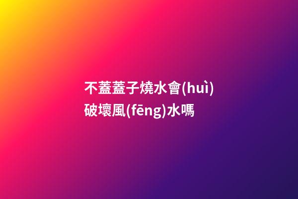 不蓋蓋子燒水會(huì)破壞風(fēng)水嗎