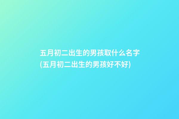五月初二出生的男孩取什么名字(五月初二出生的男孩好不好)