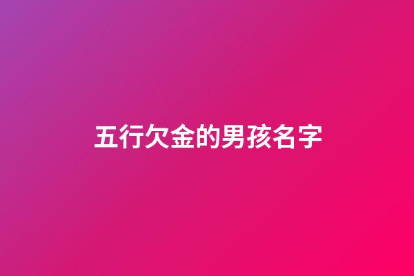五行欠金的男孩名字(欠金的名字大全)-第1張-男孩起名-玄機派