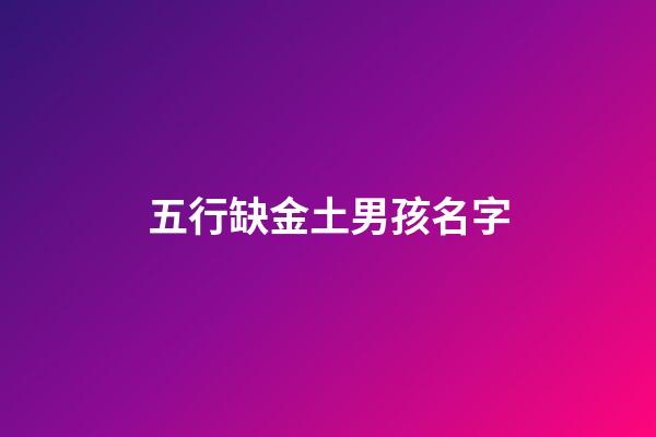 五行缺金土男孩名字(五行缺金缺土男孩子)-第1張-男孩起名-玄機派