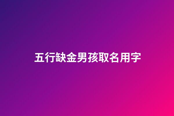 五行缺金男孩取名用字(五行缺金男孩取名用字好不好)-第1張-男孩起名-玄機派