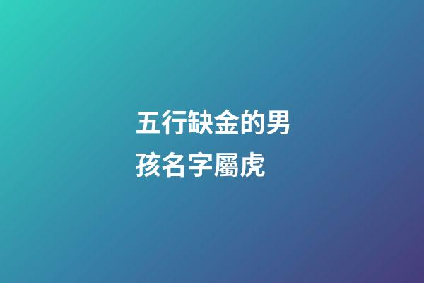 五行缺金的男孩名字屬虎(屬虎男缺金最旺的字)-第1張-男孩起名-玄機派