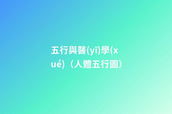 五行與醫(yī)學(xué)（人體五行圖）