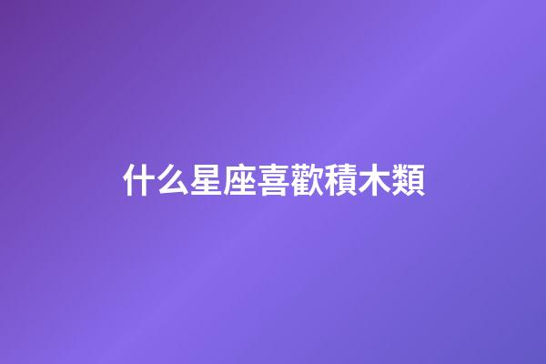 什么星座喜歡積木類
