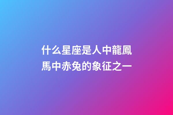什么星座是人中龍鳳馬中赤兔的象征之一-第1張-星座運勢-玄機派
