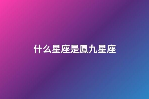 什么星座是鳳九星座-第1張-星座運(yùn)勢(shì)-玄機(jī)派
