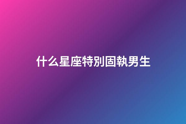 什么星座特別固執男生-第1張-星座運勢-玄機派