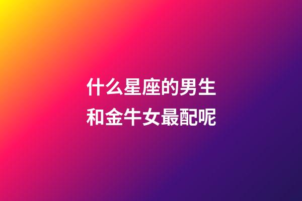 什么星座的男生和金牛女最配呢-第1張-星座運勢-玄機派