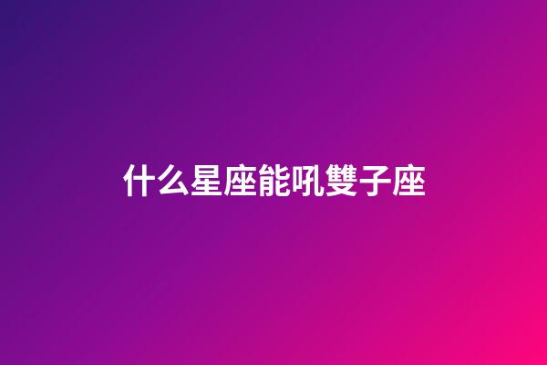 什么星座能吼雙子座-第1張-星座運勢-玄機派