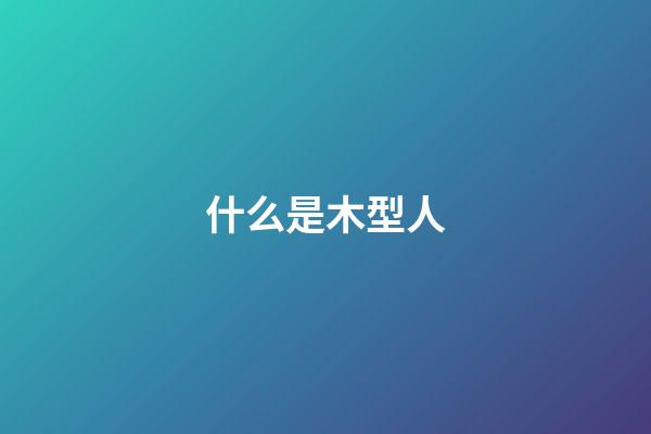 什么是木型人