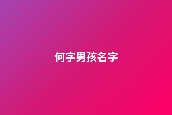 何字男孩名字(何字男孩名字屬兔)-第1張-男孩起名-玄機派