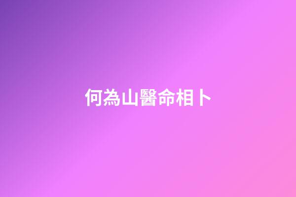 何為山醫命相卜