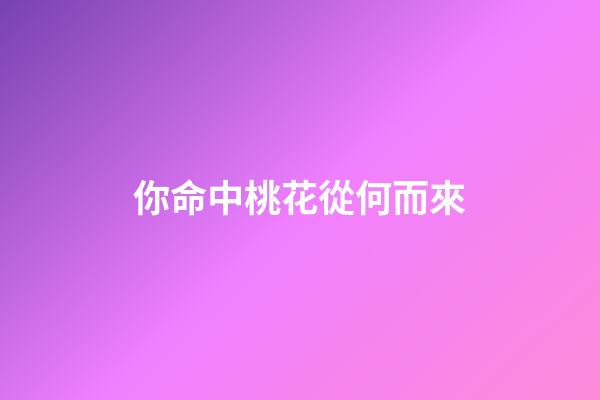 你命中桃花從何而來