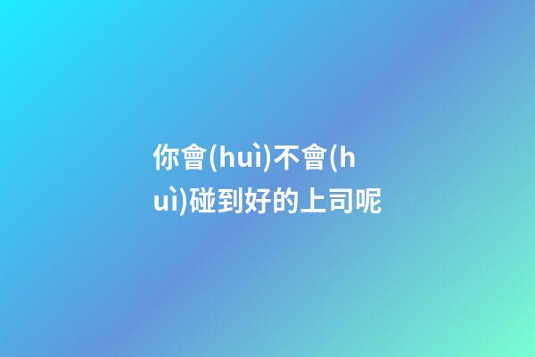 你會(huì)不會(huì)碰到好的上司呢?