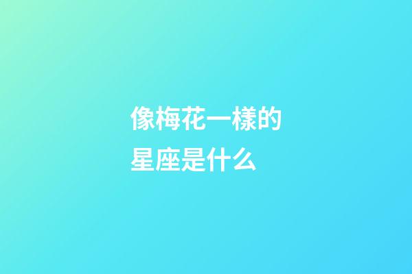 像梅花一樣的星座是什么-第1張-星座運(yùn)勢(shì)-玄機(jī)派