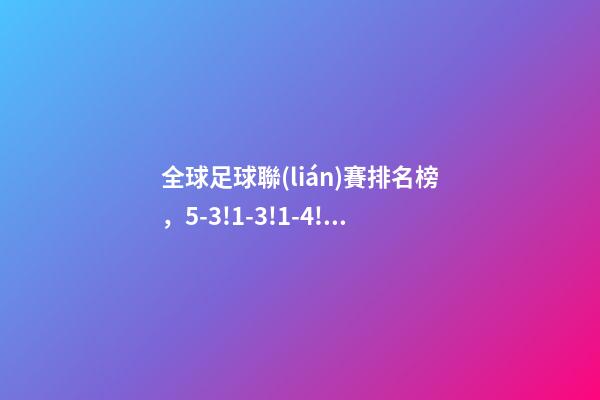 全球足球聯(lián)賽排名榜，5-3!1-3!1-4!歐洲足壇瘋狂一夜皇馬再登世界之巔-第1張-觀點(diǎn)-玄機(jī)派