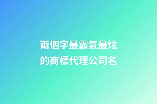 兩個字最霸氣最炫的商標代理公司名-第1張-公司起名-玄機派