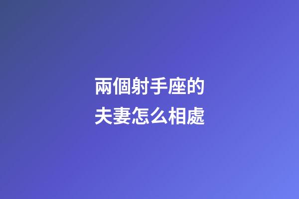 兩個射手座的夫妻怎么相處-第1張-星座運勢-玄機派