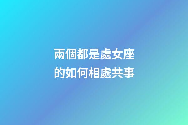 兩個都是處女座的如何相處共事-第1張-星座運勢-玄機派