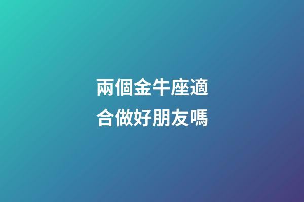 兩個金牛座適合做好朋友嗎-第1張-星座運勢-玄機派