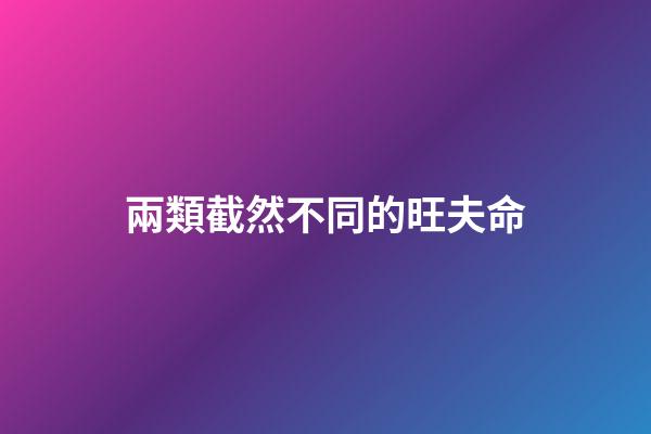 兩類截然不同的旺夫命