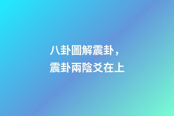 八卦圖解震卦，震卦兩陰爻在上