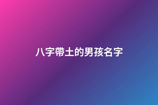 八字帶土的男孩名字(名字帶土屬性的男孩名字)-第1張-男孩起名-玄機派