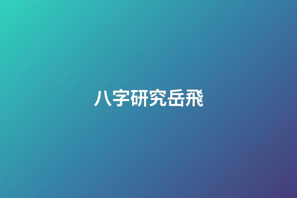 八字研究岳飛