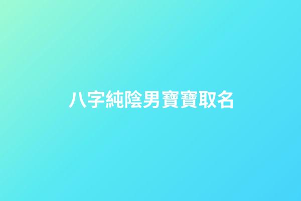 八字純陰男寶寶取名(八字純陰男寶寶取名字)-第1張-男孩起名-玄機派