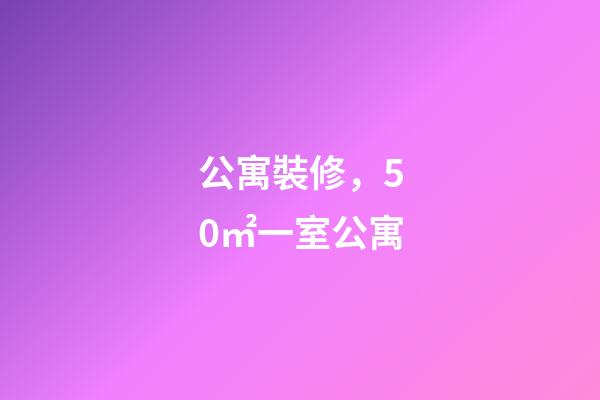 公寓裝修，50㎡一室公寓-第1張-觀點(diǎn)-玄機(jī)派
