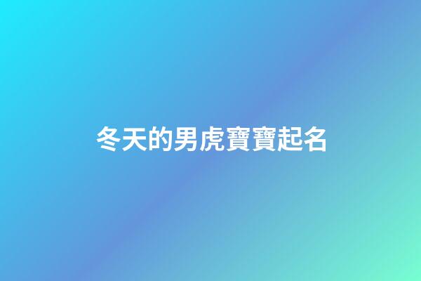 冬天的男虎寶寶起名(虎年冬季出生的男寶寶名字)-第1張-男孩起名-玄機派