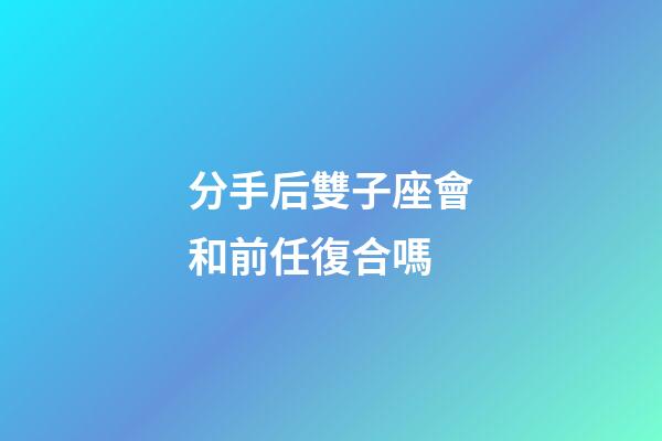 分手后雙子座會和前任復合嗎-第1張-星座運勢-玄機派