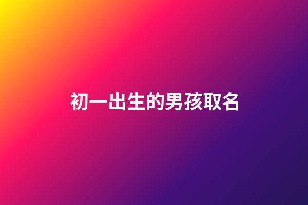 初一出生的男孩取名(初一出生的男孩小名)-第1張-男孩起名-玄機派
