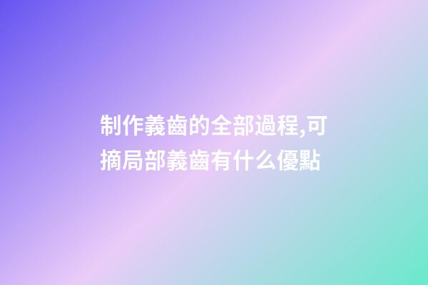 制作義齒的全部過程,可摘局部義齒有什么優點-第1張-觀點-玄機派