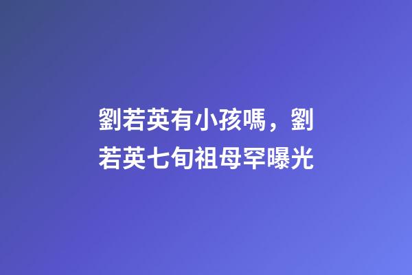 劉若英有小孩嗎，劉若英七旬祖母罕曝光-第1張-觀點-玄機派