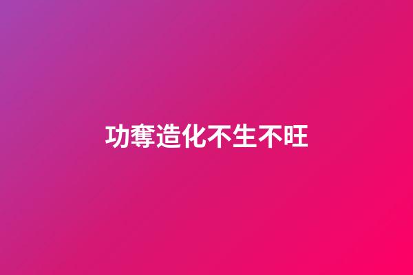 功奪造化不生不旺
